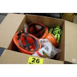 ASSORTED HARD HATS AND SAFETT VESTS IN BOX