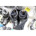 NORDICA SKI BOOTS AND CARRYING BAG