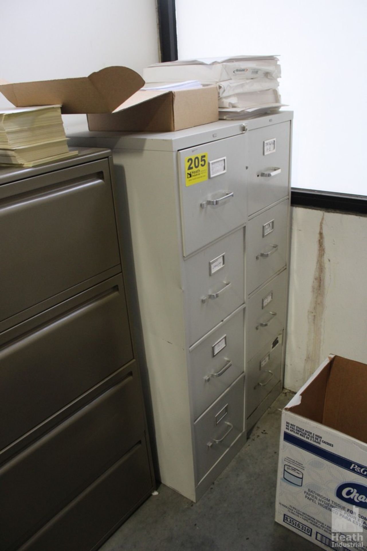 (2) HON FOUR DRAWER FILE CABINETS, 15" X 26" X 52"