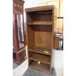 WOODEN SHELVING UNIT, 33" X 18" X 78