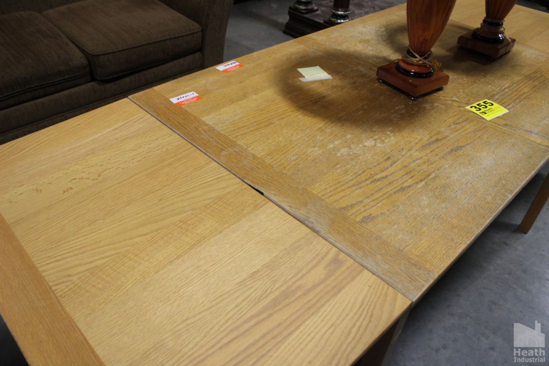 WOOD DINING ROOM TABLE, EXPANDS FROM 53" X 93" - Image 2 of 2