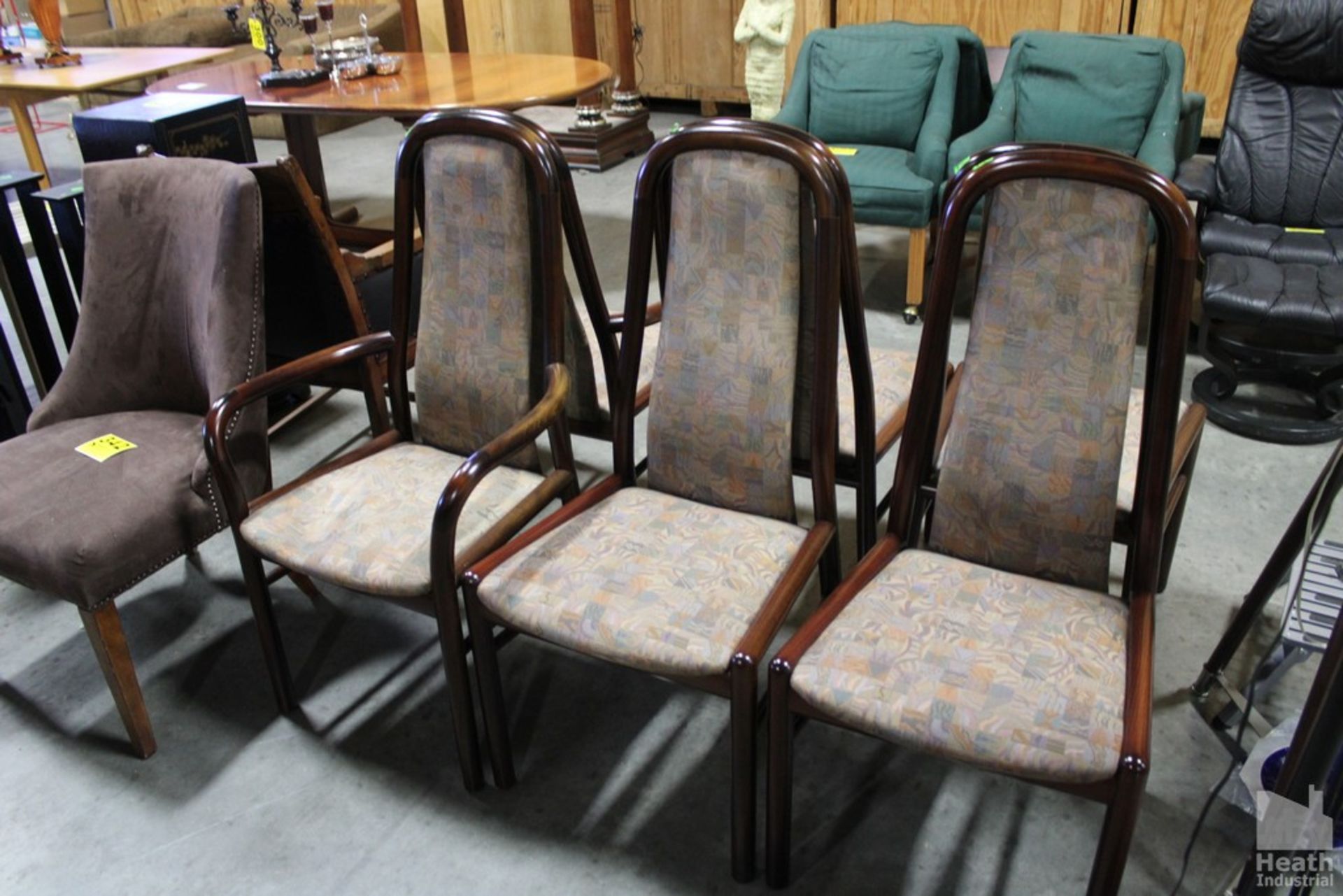 (6) MATCHING HIGH BACK UPHOLSTERED CHAIRS - Image 2 of 2