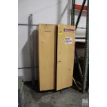 TWO DOOR FLAMMABLE STORAGE CABINET, 39" X 27" X 76", WITH STORAGE BINS