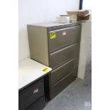 FOUR DRAWER LATERAL FILE CABINET, 36" X 18" X 51"