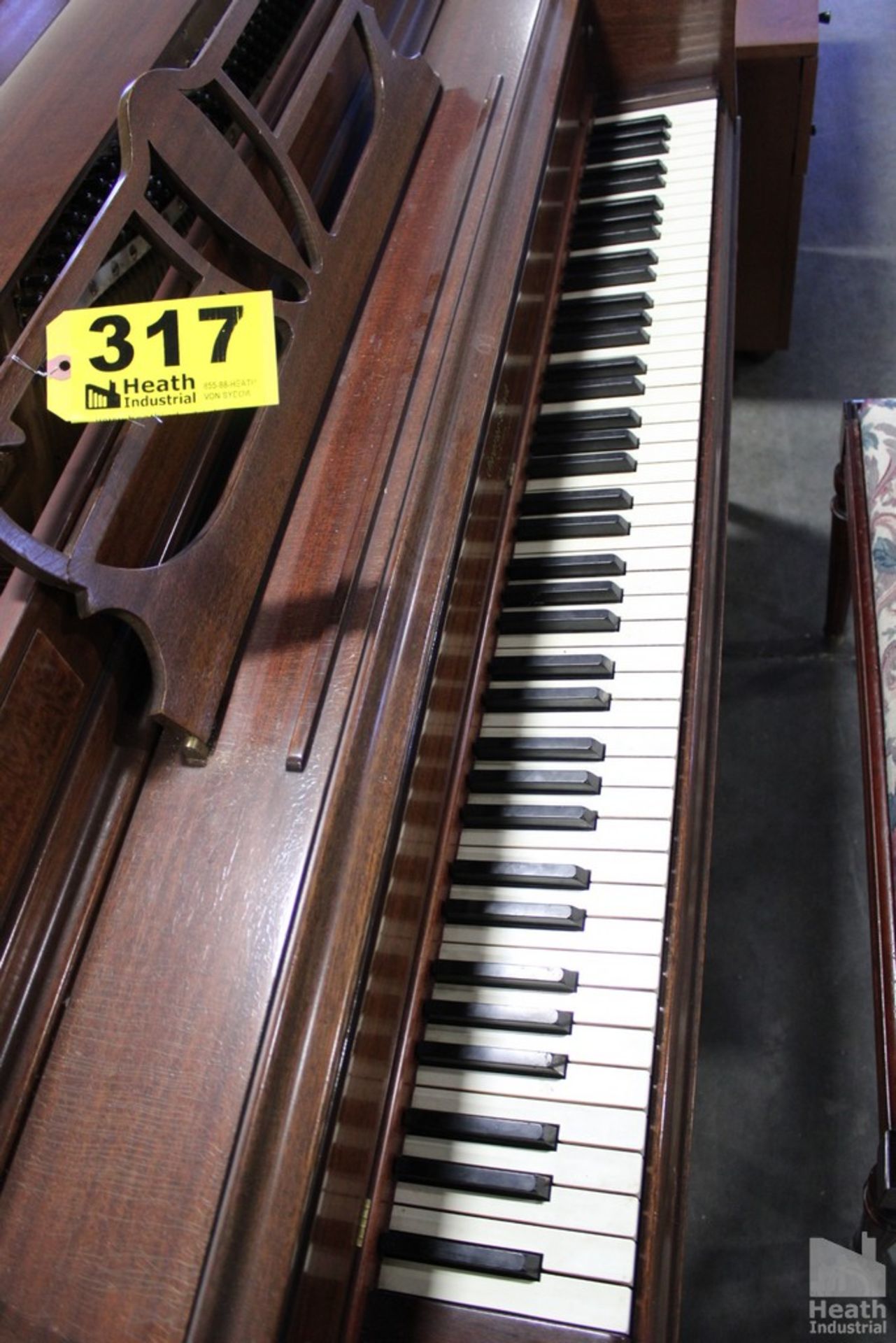 GEORGE STECK UPRIGHT PIANO WITH BENCH - Image 4 of 4