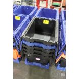 (5) STACKABLE TOTES WITH DOLLY