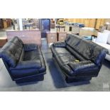 MATCHING LEATHER SOFA AND LOVESEAT