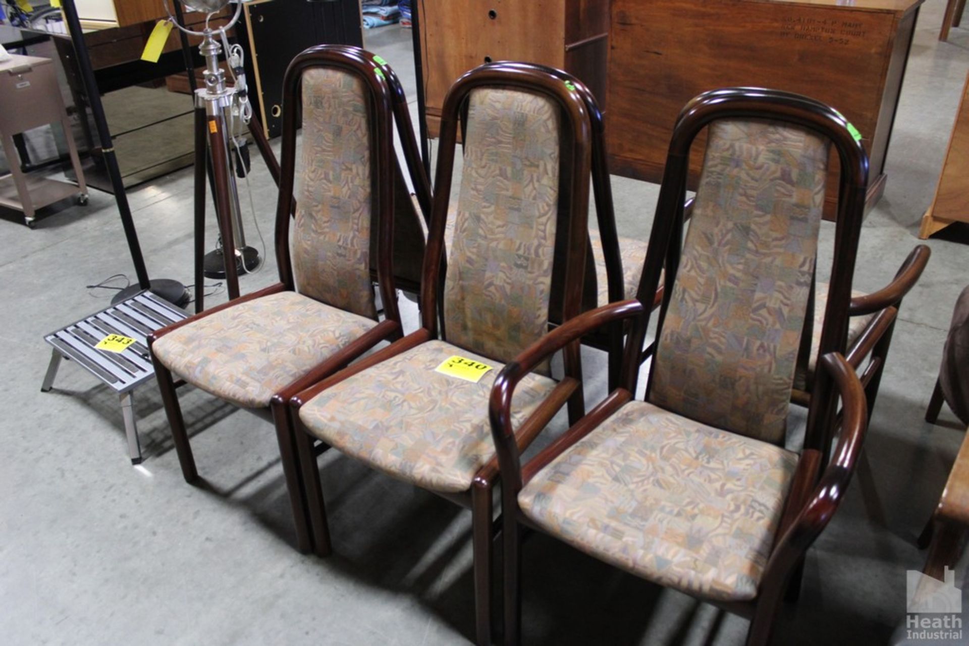 (6) MATCHING HIGH BACK UPHOLSTERED CHAIRS