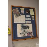 CUBS SOUVENIER FRAMED PHOTOS AND GET WELL CARD WITH SEVERAL AUTOGRAPHS, INCLUDING RYNE SANDBURG