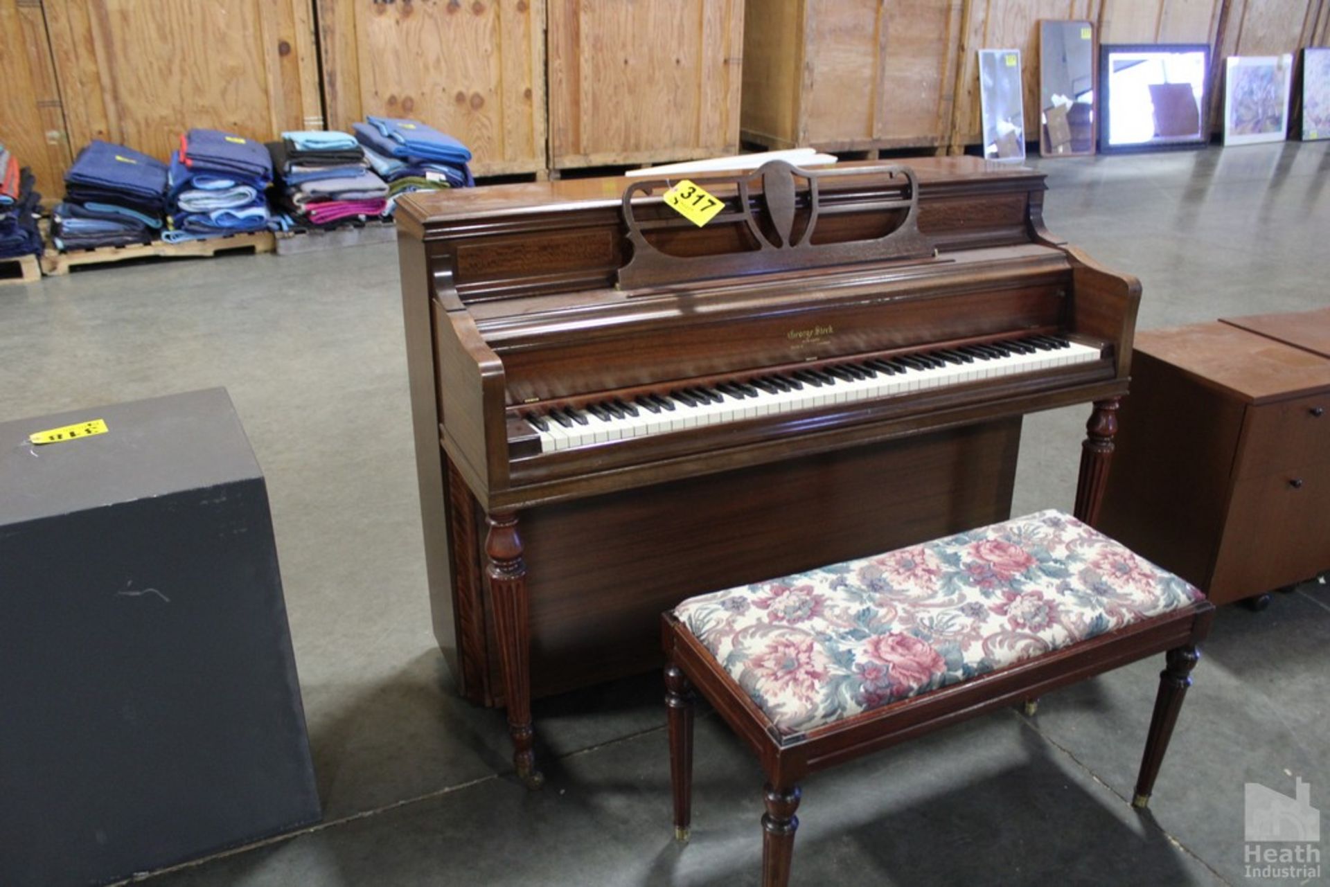 GEORGE STECK UPRIGHT PIANO WITH BENCH