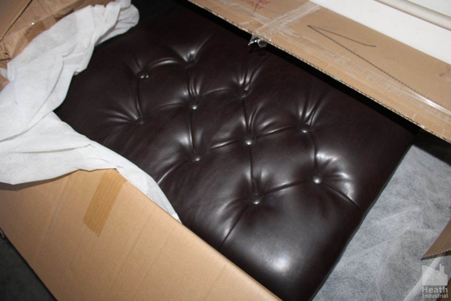 LEATHER SOFA IN TWO BOXES, APPEARS TO BE NEW - Image 4 of 4