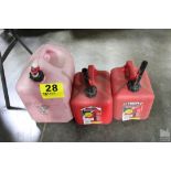 (3) ASSORTED FUEL CANS