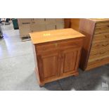 TWO DOOR CABINET WITH DRAWER, 33" X 19" X 34"