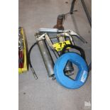 GREASE GUNS, OILER AND IDEAL 50 FT STEEL FISH TAPE