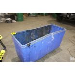 PORTABLE PLASTIC HOPPER 56" X 21" X 31"