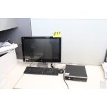 HP ELITE USFF 8300 COMPUTER WITH MONITOR AND KEYBOARD
