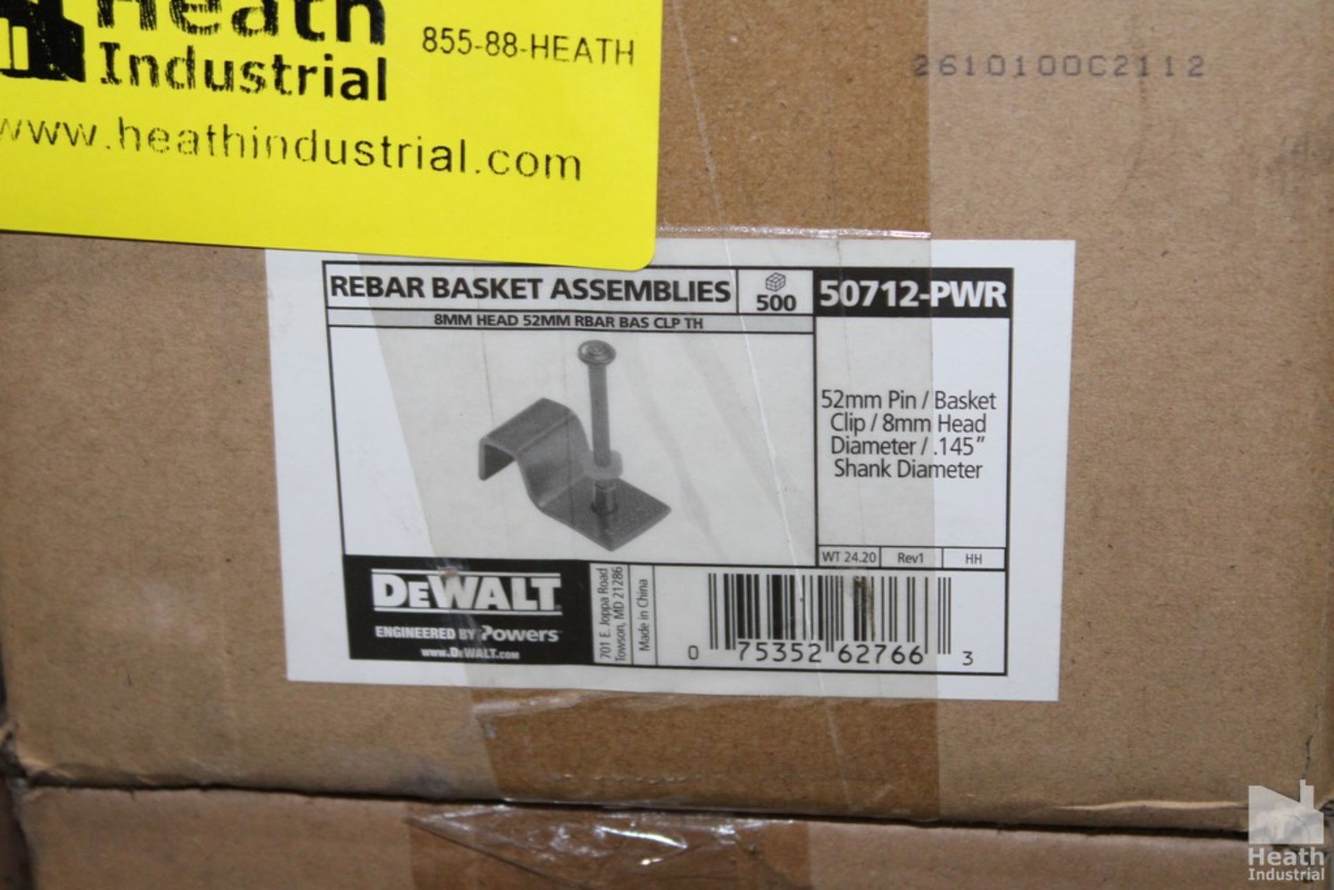 (4) CASES OF DEWALT MODEL 50712-PWR REBAR GASKET ASSEMBLIES - Image 2 of 2