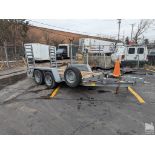 TANDEM AXLE UTILITY TRAILER, 12' X 70" WOOD DECK, PINTLE HITCH 4'6" RAMPS