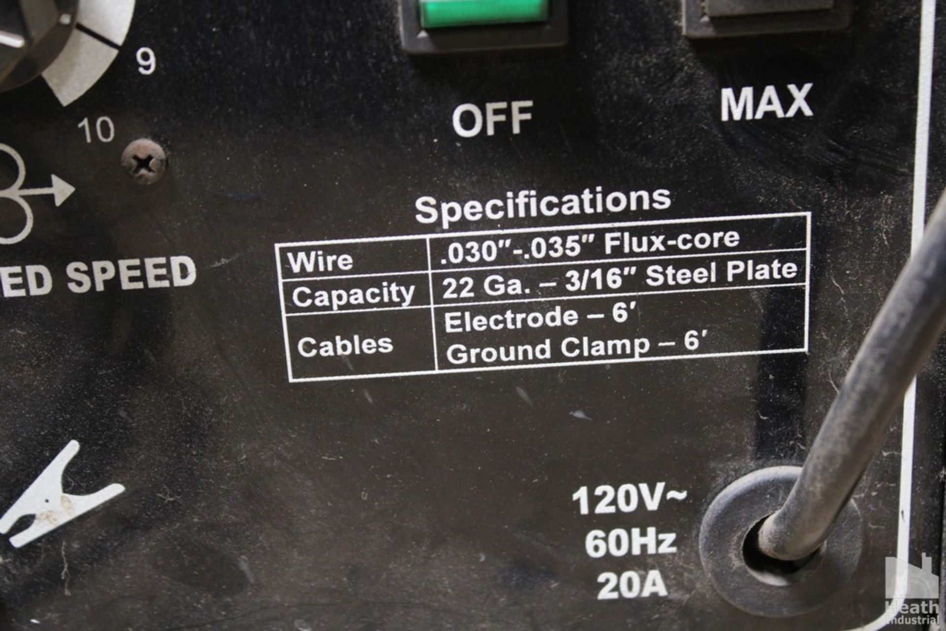 CHICAGO ELECTRIC 90 AMP FLUX WIRE WELDER, ITEM 68887, CAP. 22 GA / 3/16" STEEL PLATE - Image 3 of 4