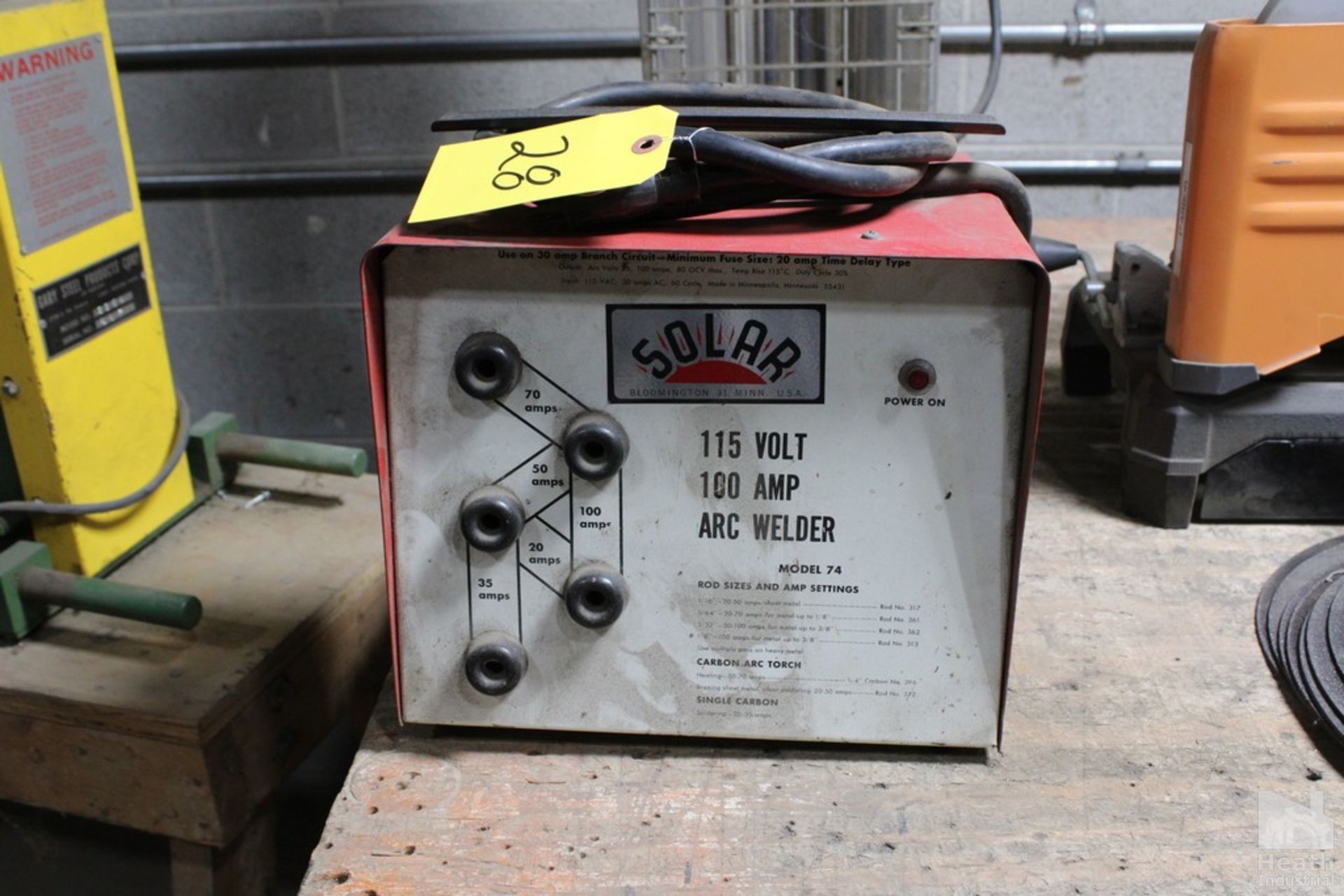 SOLAR MODEL 74 115 VOLT/100 AMP ARC WELDER