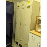 REPUBLIC THREE-COMPARTMENT STEEL LOCKER UNIT 36" X 18" X 72" OVERALL