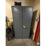 TWO DOOR STEEL STORAGE CABINET (NO CONTENTS)