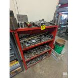SHELVING UNIT WITH LABELED TOOL STEEL 43" X 12" X 50"