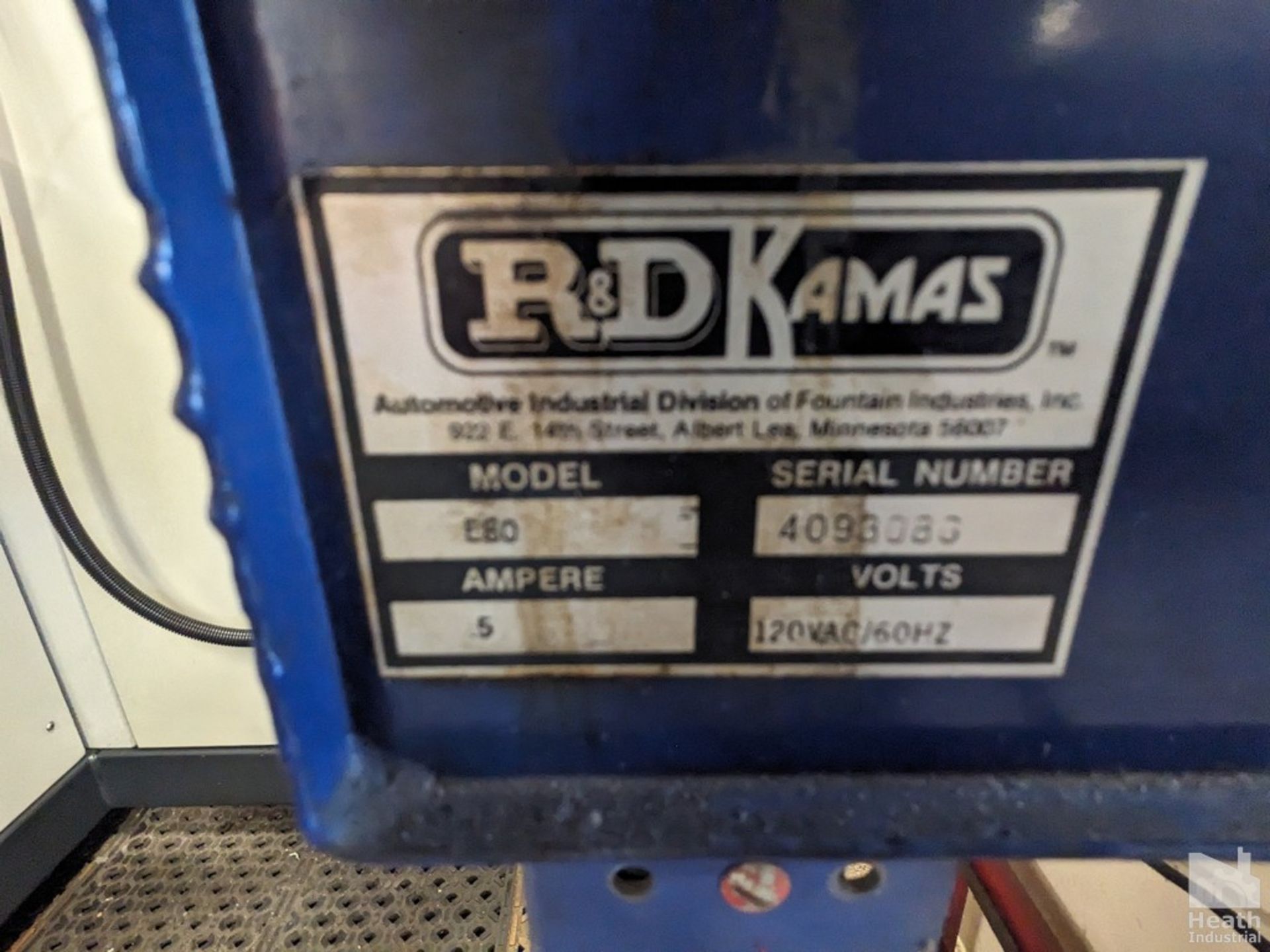 R & D KAMAS MODEL E80 PARTS CLEANER WITH RECIRCULATING PUMP - Image 3 of 3