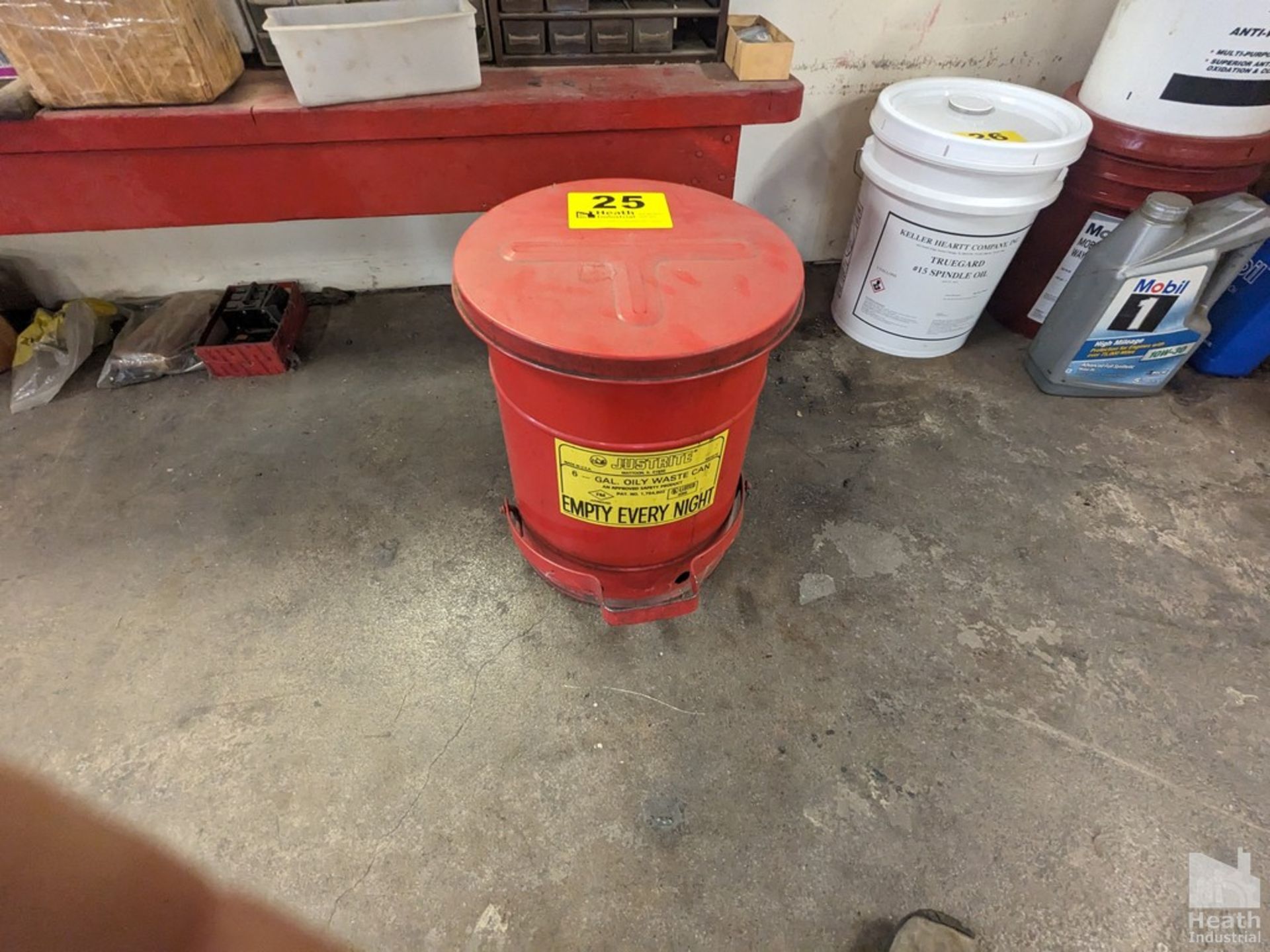 JUSTRITE 6-GALLON OILY WASTE CAN