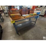 WOOD TOP STEEL FRAME WORKBENCH 72" X 30" X 33"