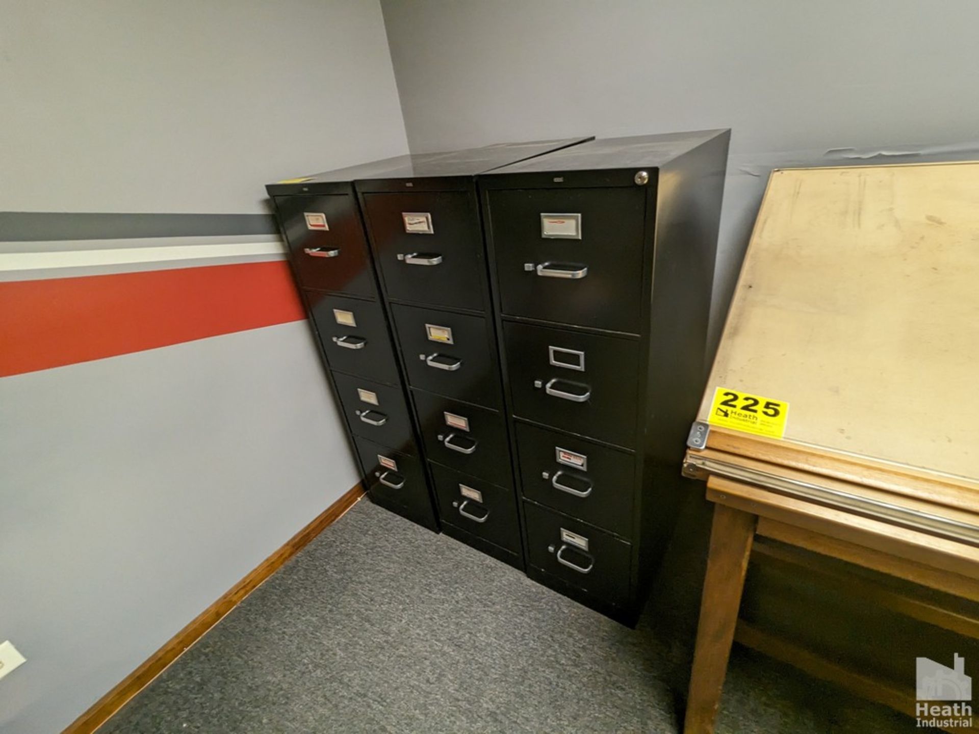 (3) HON FOUR-DRAWER STEEL FILE CABINETS