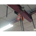 CM 1 TON MANUAL CHAIN HOIST WITH TROLLEY