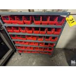 ADJUSTABLE SHELVING UNIT WITH PARTS BINS 36" X 12" X 42"