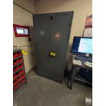 TWO DOOR STEEL STORAGE CABINET (NO CONTENTS)