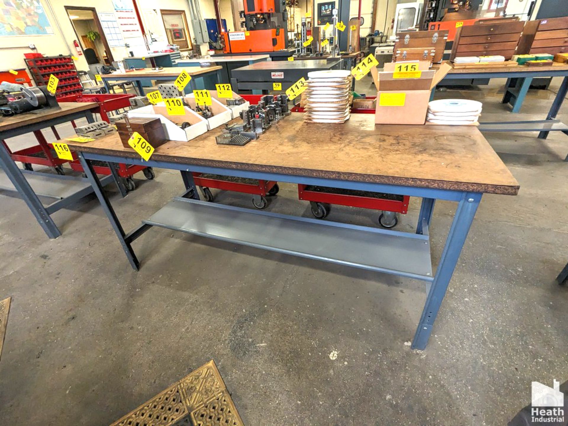 WOOD TOP STEEL FRAME WORKBENCH 72" X 30" X 33"