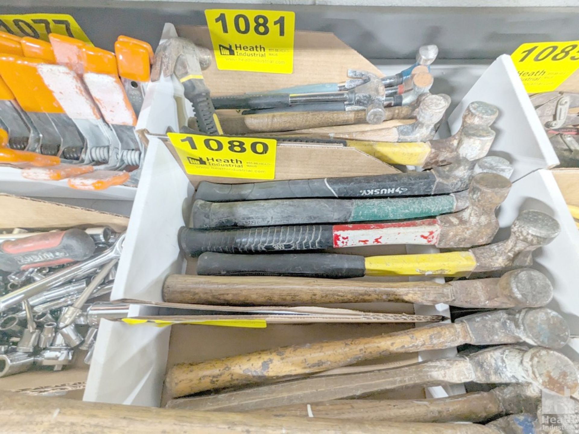 ASSORTED HAMMERS IN BOX