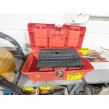 TOOL BOX WITH SCREWDRIVER ORGANIZER & SCREW BITS