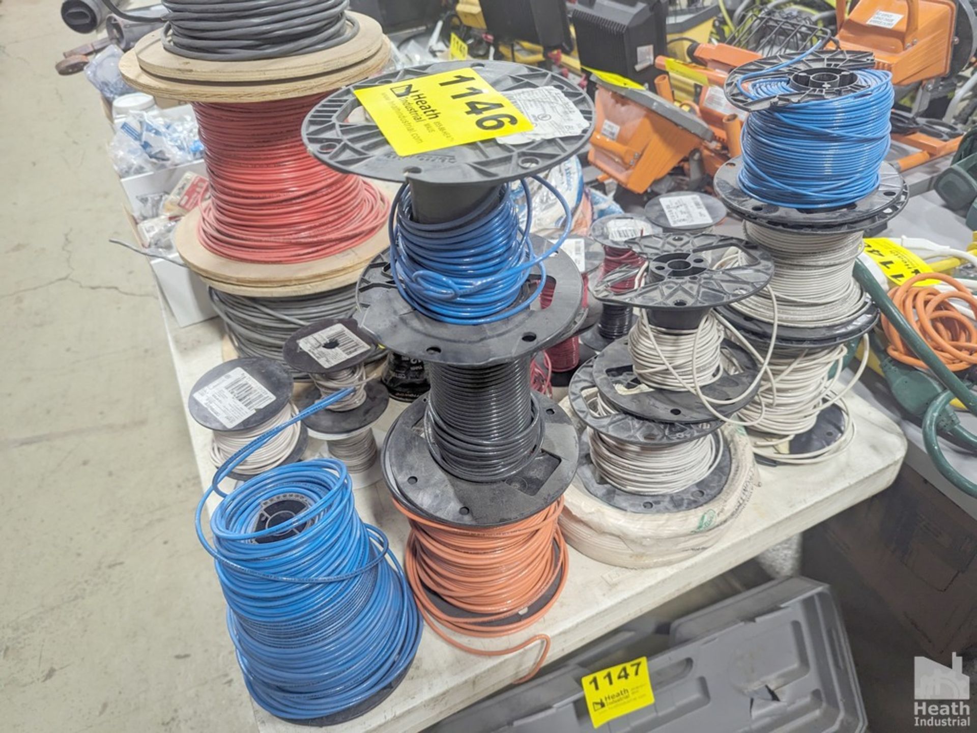 (12) SPOOLS OF ASSORTED ELECTRICAL WIRE - Image 2 of 2
