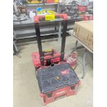 MILWAUKEE PACKOUT TOOLBOX WITH RETRACTABLE HANDLE AND WHEELS