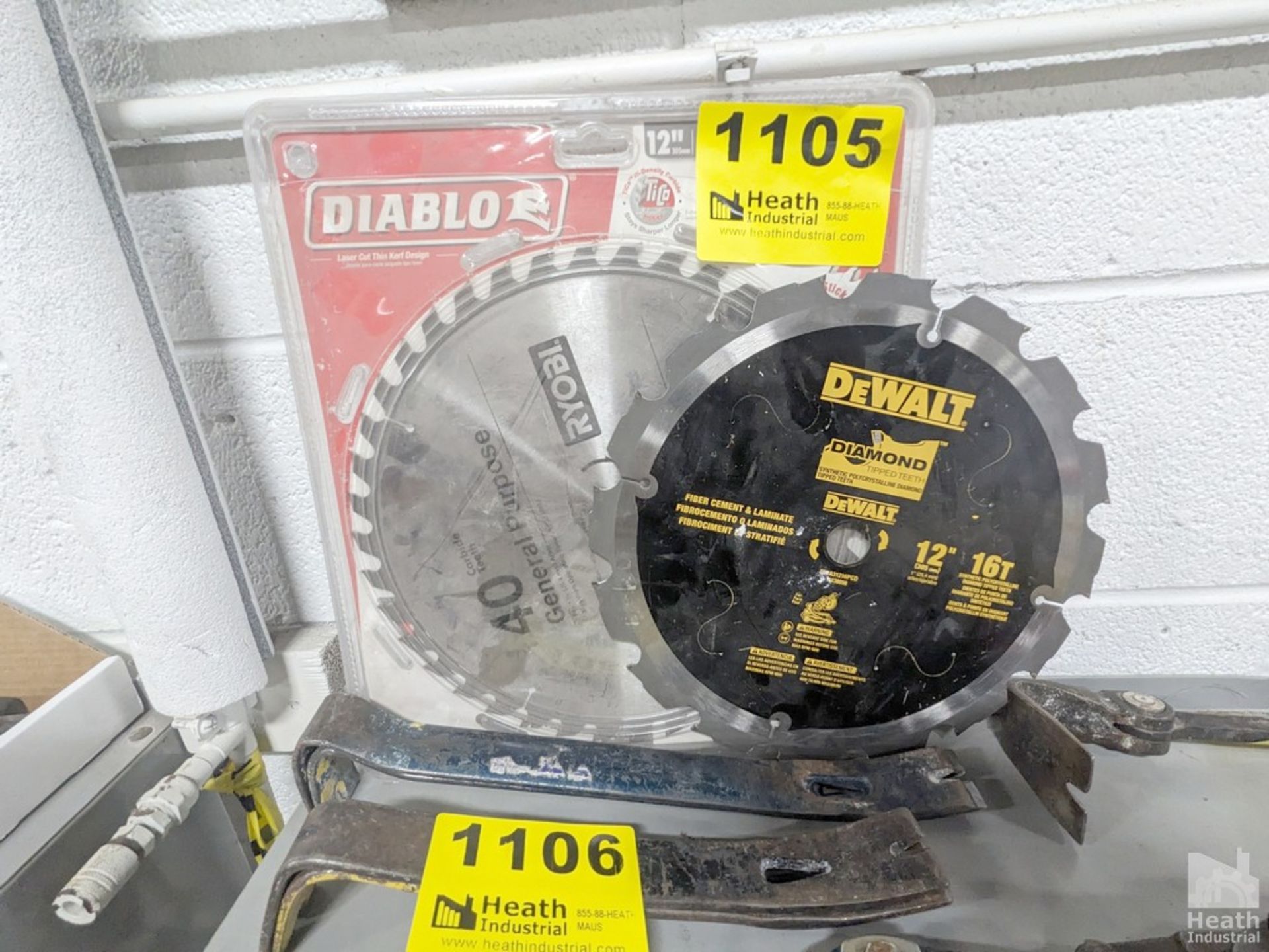 (2) 12" SAW BLADES, CARBIDE AND DIAMOND TIPPED