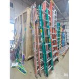 WERNER MODEL FE2016-2, 16FT. FIBERGLASS EXTENSION LADDER