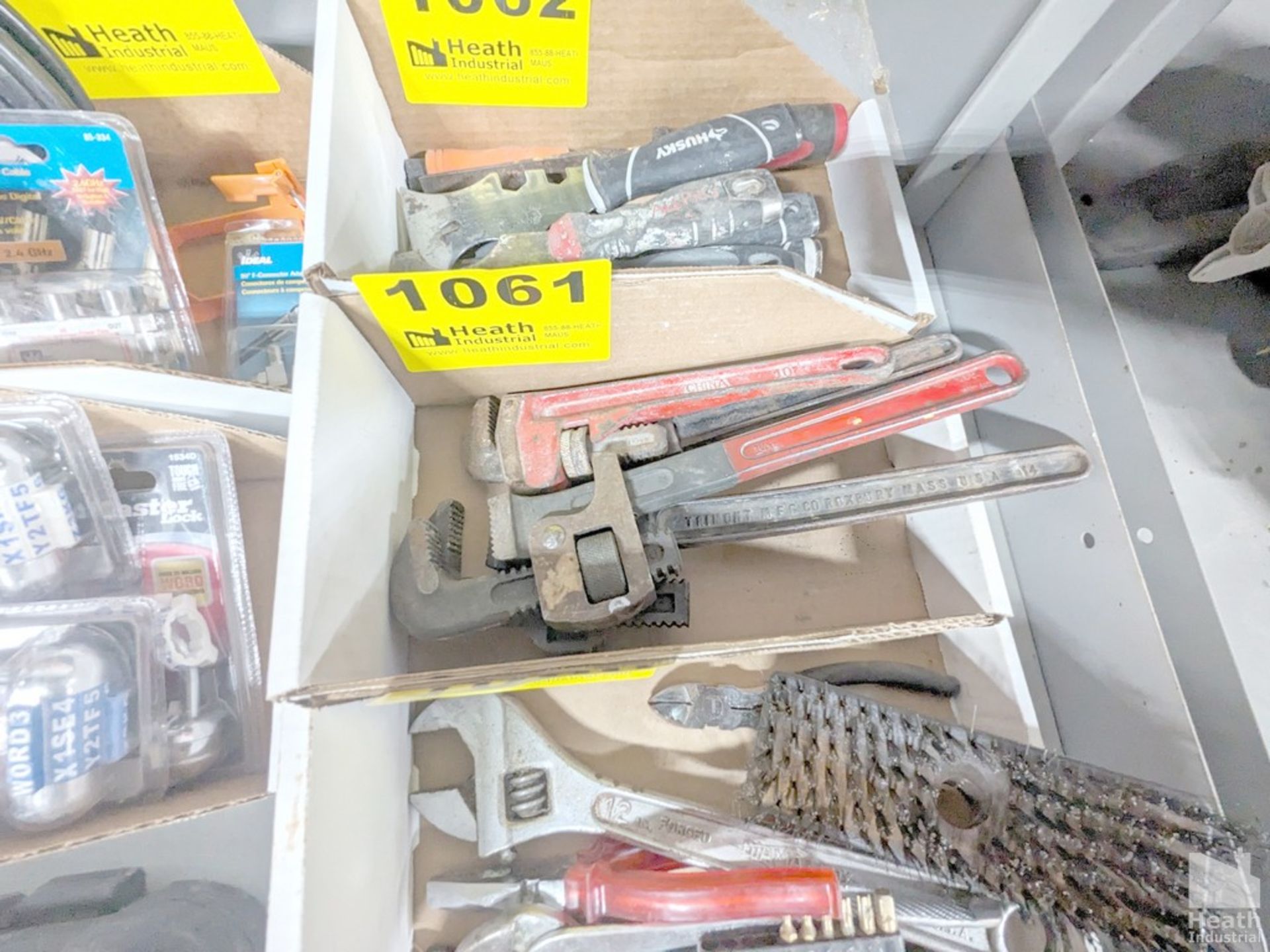 ASSORTED PIPE WRENCHES IN BOX
