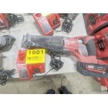 MILWAUKEE CAT. NO. 2720-20 CORDLESS SAWZALL WITH 18V LITHIUM BATTERY AND CHARGER