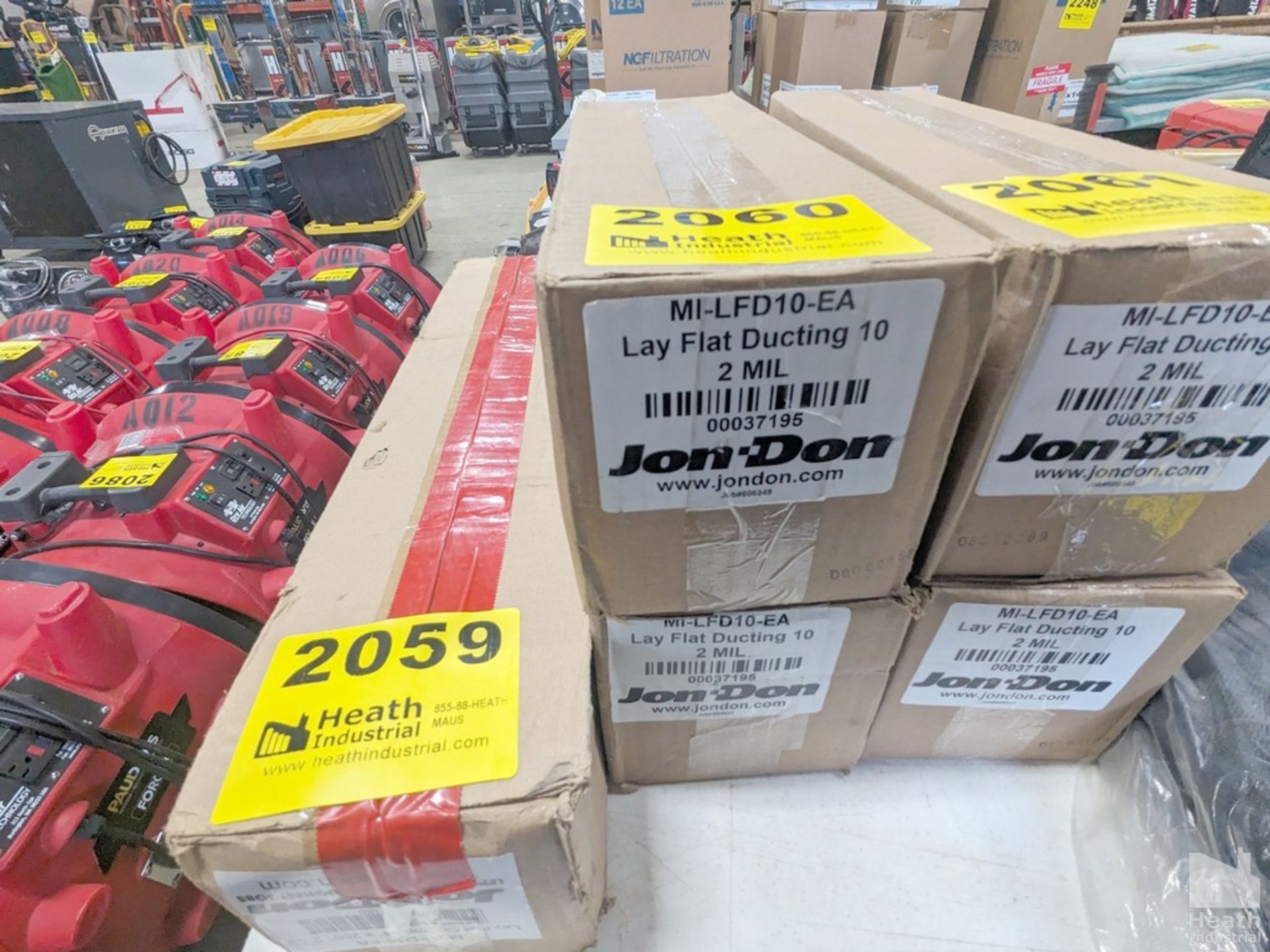 (2) BOXES OF JON-DON MODEL MI-LFD10-EA LAY FLAT DUCTING 10, 2 MIL