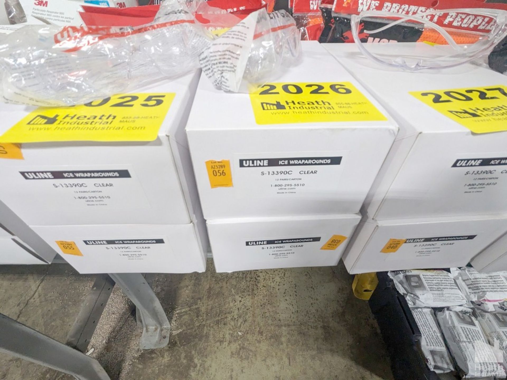 (2) BOXES OF ULINE ICE WRAPAROUNDS SAFETY GLASSES