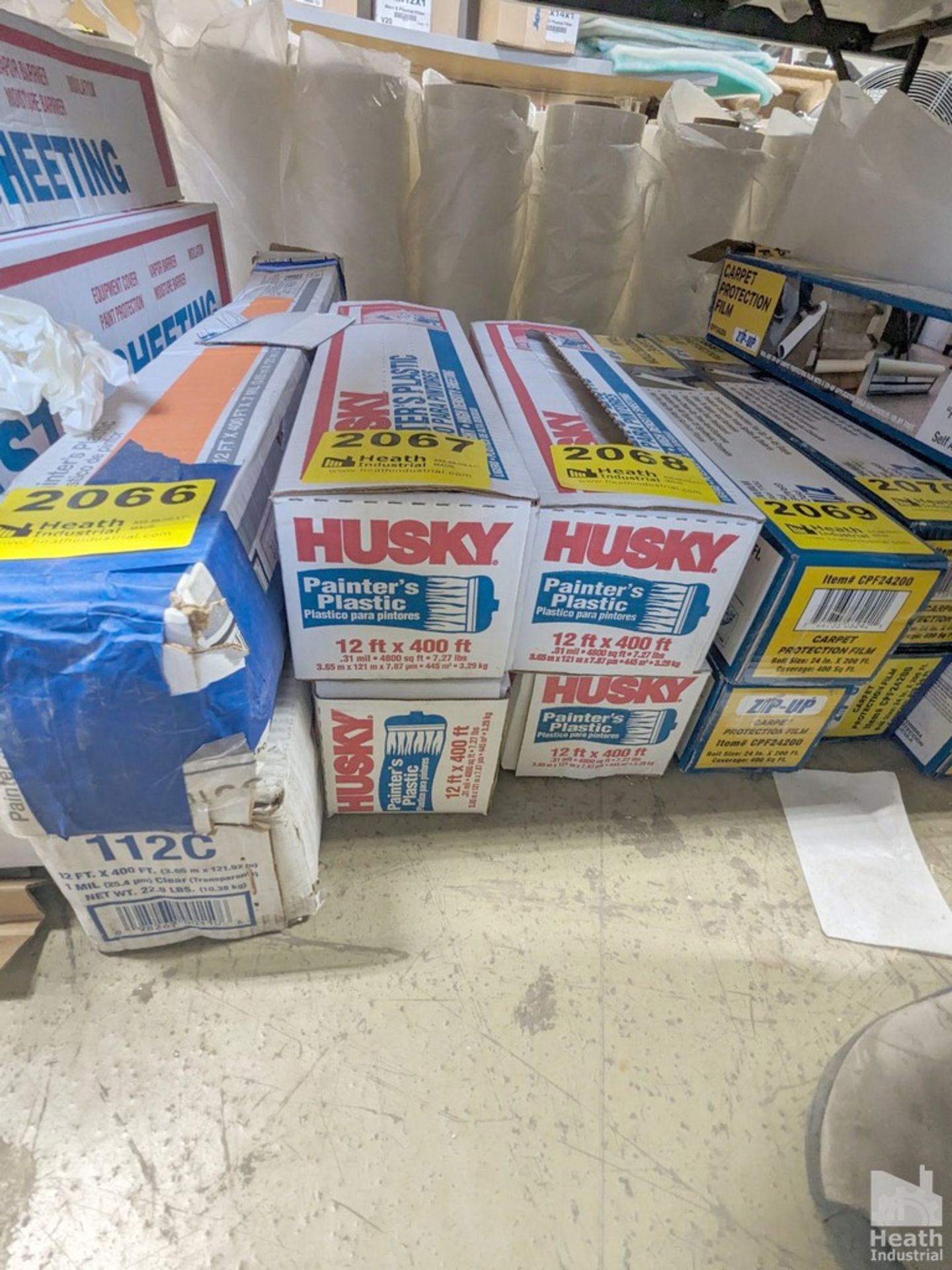 (2) BOXES OF HUSKY PAINTER'S PLASTIC, 12' X 400', .31MIL