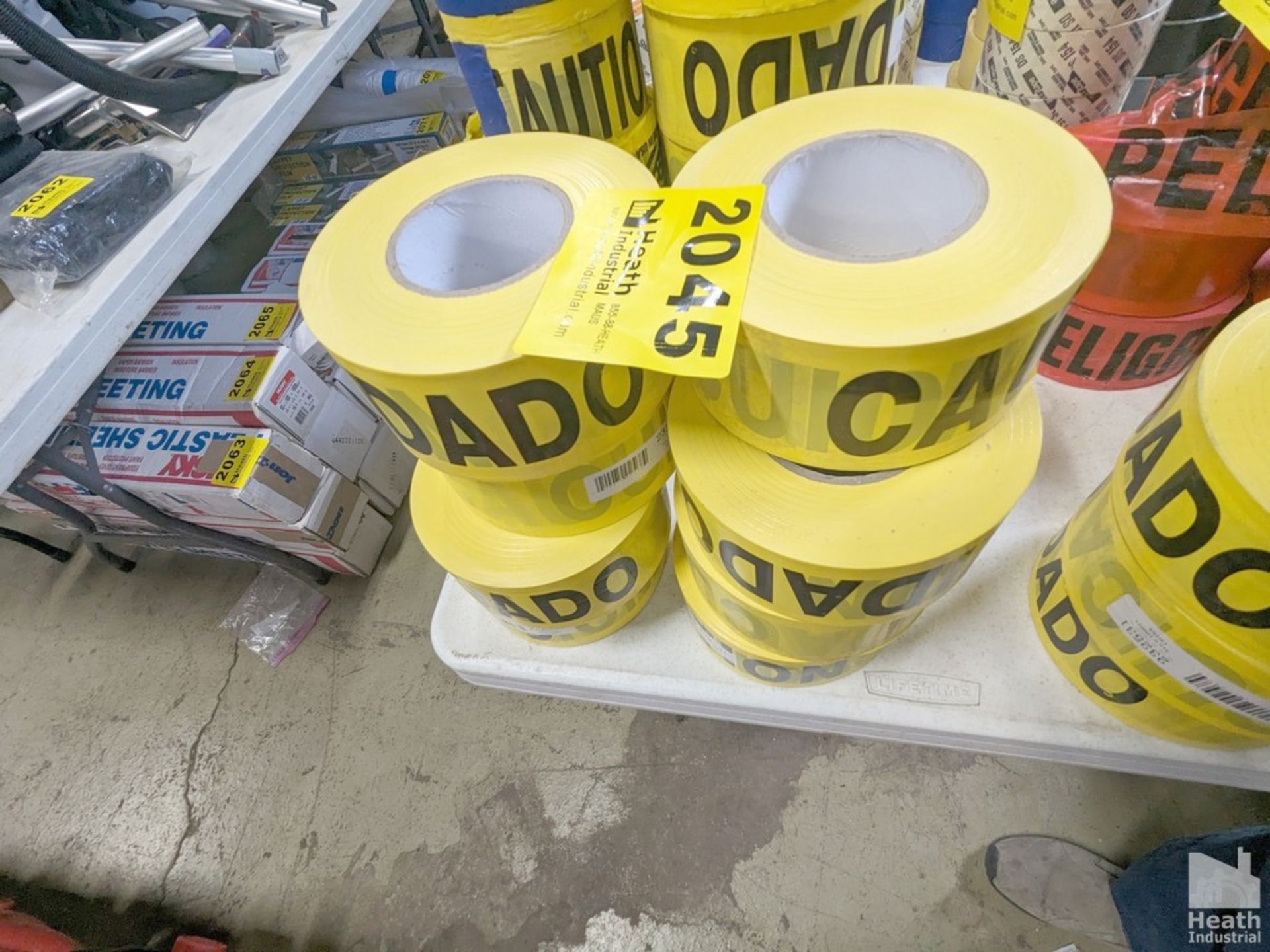 (8) ROLLS OF YELLOW CAUTION TAPE