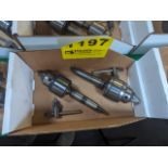 (2) ASSORTED TAPER SHANK DRILL CHUCKS WITH KEYS