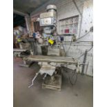 Enco 2 KW Model 100-1588 Variable Speed Ram Type Vertical Mill, s/n 470480, 54" Power Feed Table,