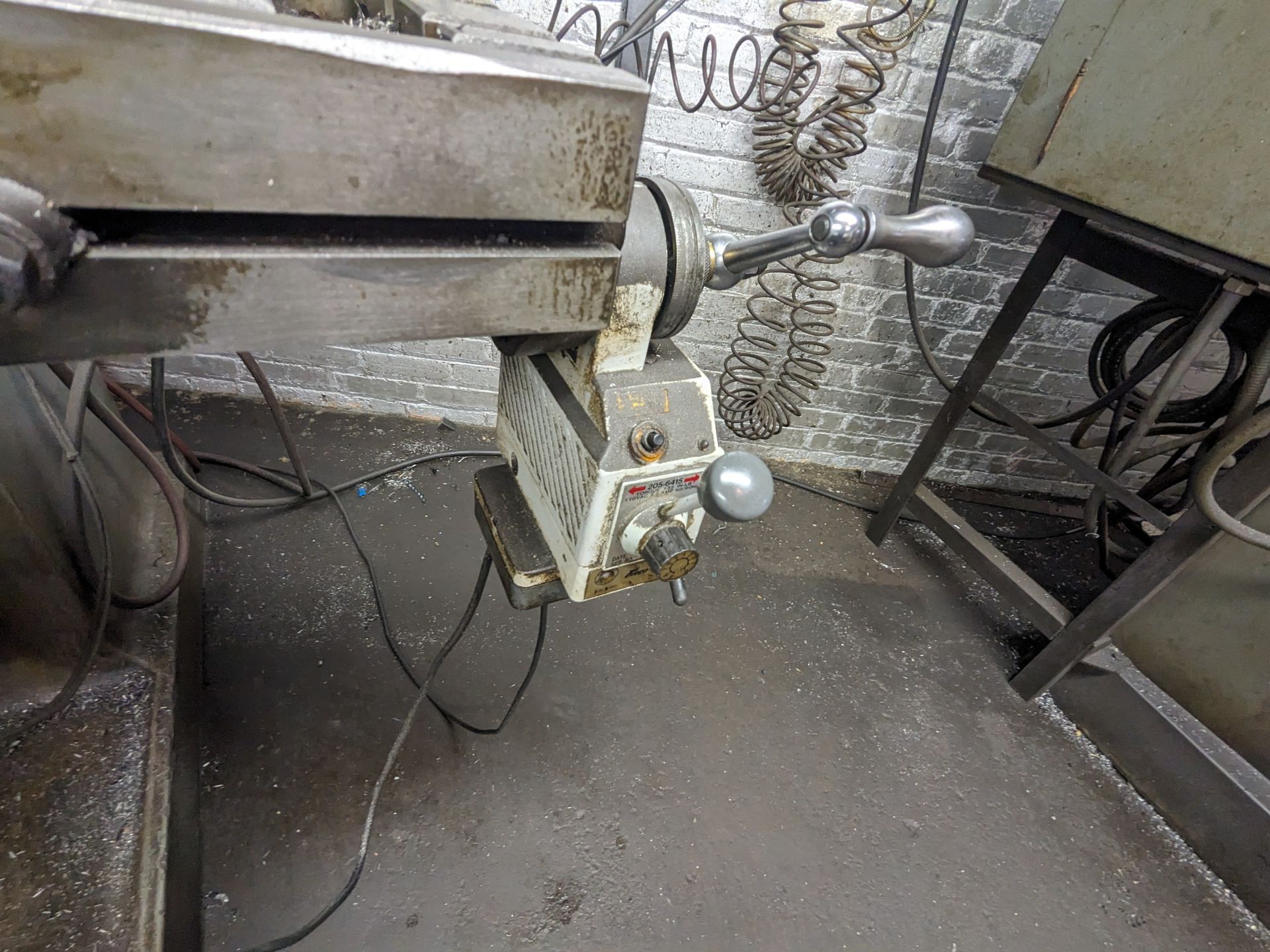 Enco 2 KW Model 100-1588 Variable Speed Ram Type Vertical Mill, s/n 470480, 54" Power Feed Table, - Image 7 of 8